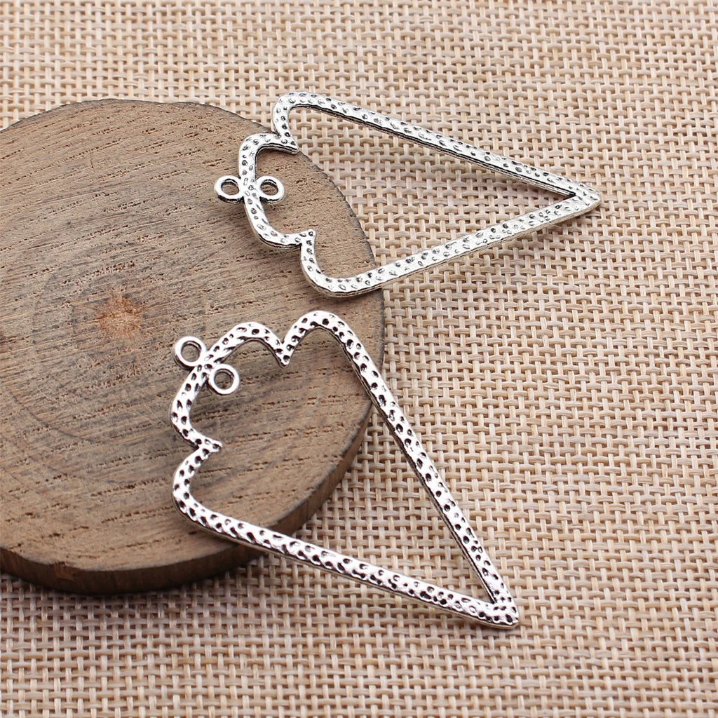 53x31mm 2.5g Antique Silver Zinc Alloy Hollow Arrow Connector Charm Pendant for Bracelet Jewelry Making