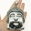 109x67mm 45.6g Antique Silver Zinc Alloy Buddha Head Charm Pendant for DIY Necklace Jewelry Making