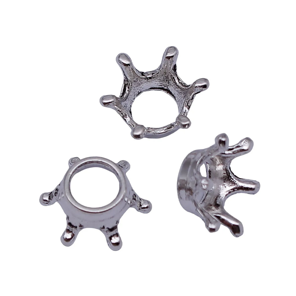 13x6.2mm 0.83g Antique Silver Zinc Alloy Crown Charm Pendant for DIY Necklace and Bracelet Making