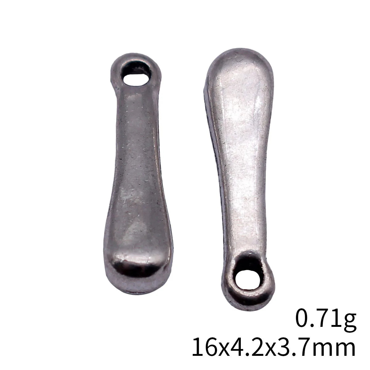 16x4.2x3.7mm 0.71g Antique Silver Zinc Alloy Water Drop Charm Pendant for Necklace Earring Making