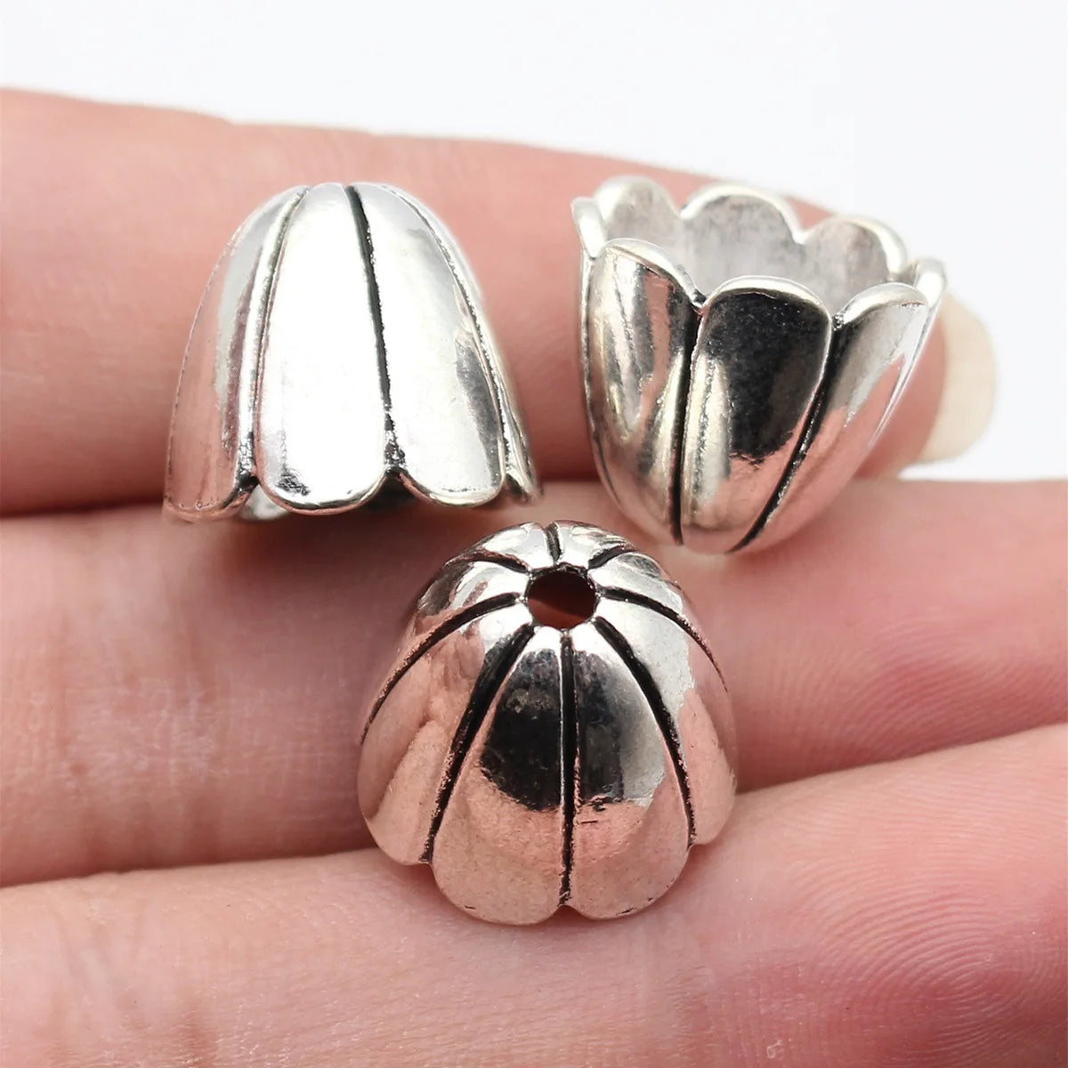 17x17x15mm 4.7g Multicolor Zinc Alloy Flower Bead Caps for DIY Beaded Bracelet Necklace Jewelry Making