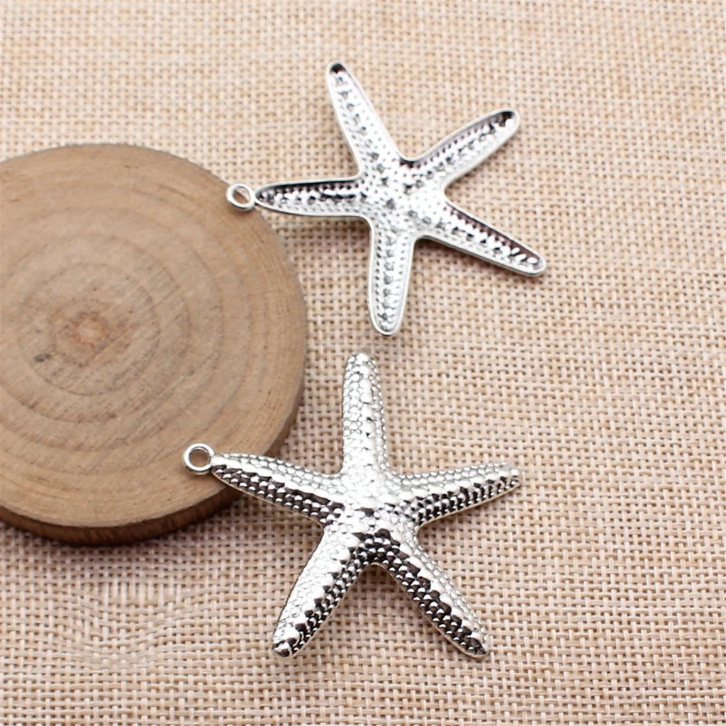 51x50mm 4.9g Multicolor Zinc Alloy Starfish Charm Pendant for DIY Necklace Bracelet Jewelry Making
