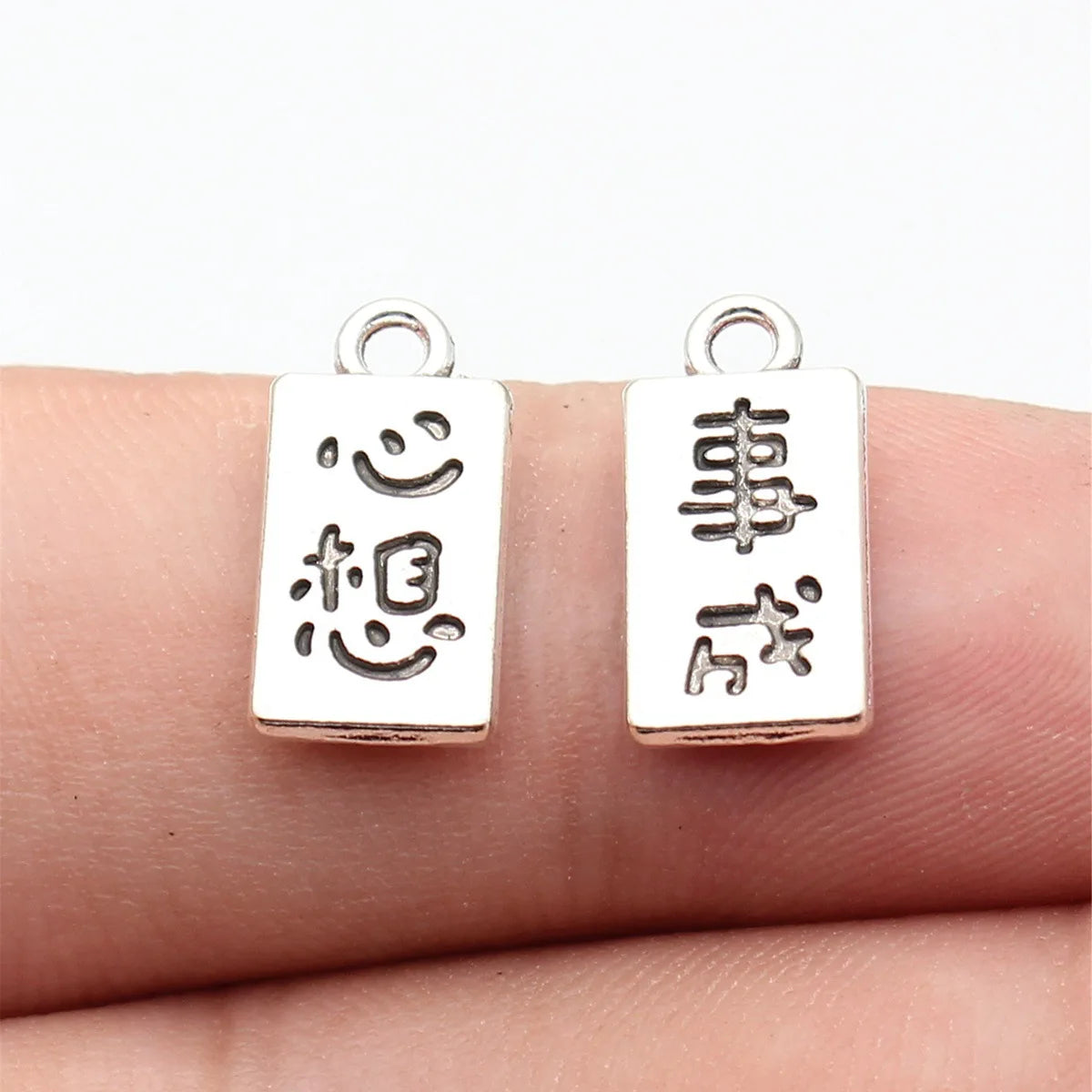 16x7.9mm 1.1g Antique Silver Zinc Alloy Wish Fulfillment Tag Charm Pendant for DIY Jewelry Making