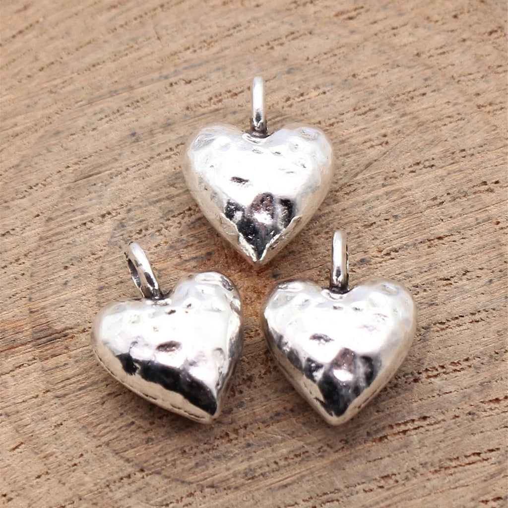 16x12x7mm 2.8g Zinc Alloy Heart Charm Pendants for DIY Bracelet Necklace Jewelry Making