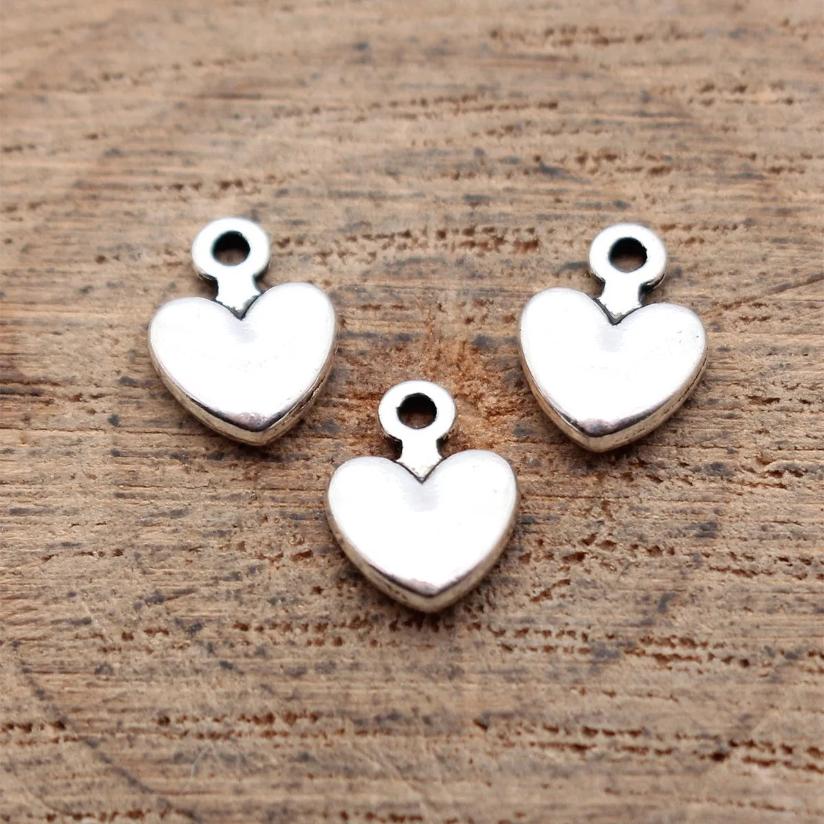9x6.6mm 0.32g Multicolor Zinc Alloy Heart Charm Pendant for DIY Bracelet Necklace Jewelry Making