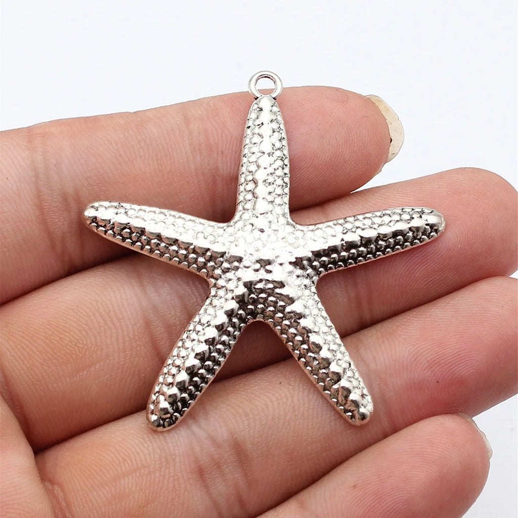 51x50mm 4.9g Multicolor Zinc Alloy Starfish Charm Pendant for DIY Necklace Bracelet Jewelry Making