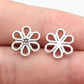 13x12mm 0.67g Antique Silver Zinc Alloy Flower Connector Charm for DIY Bracelet Necklace Making
