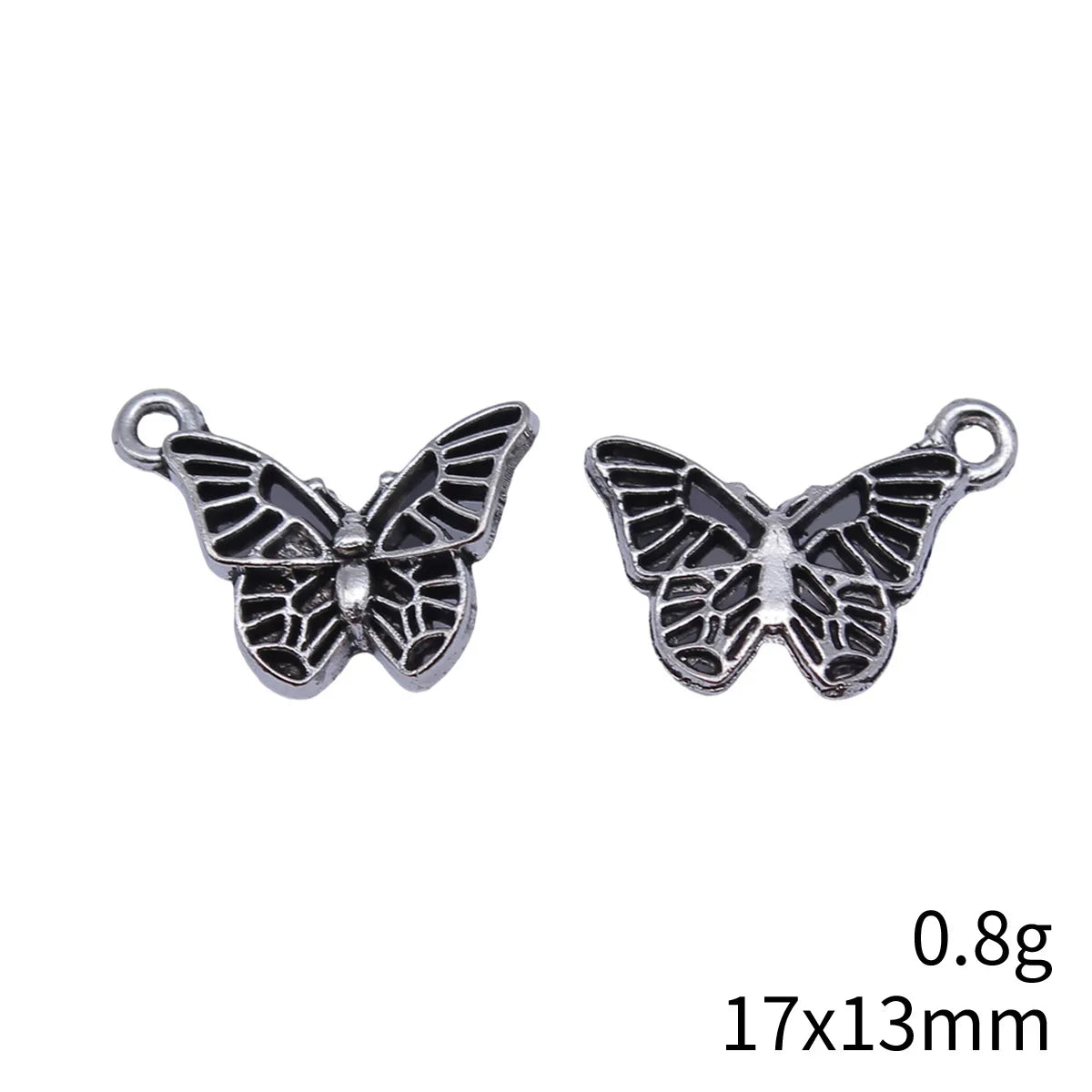 17x13mm 0.8g Antique Silver Zinc Alloy Butterfly Charm Pendant for DIY Necklace Bracelet Jewelry Making