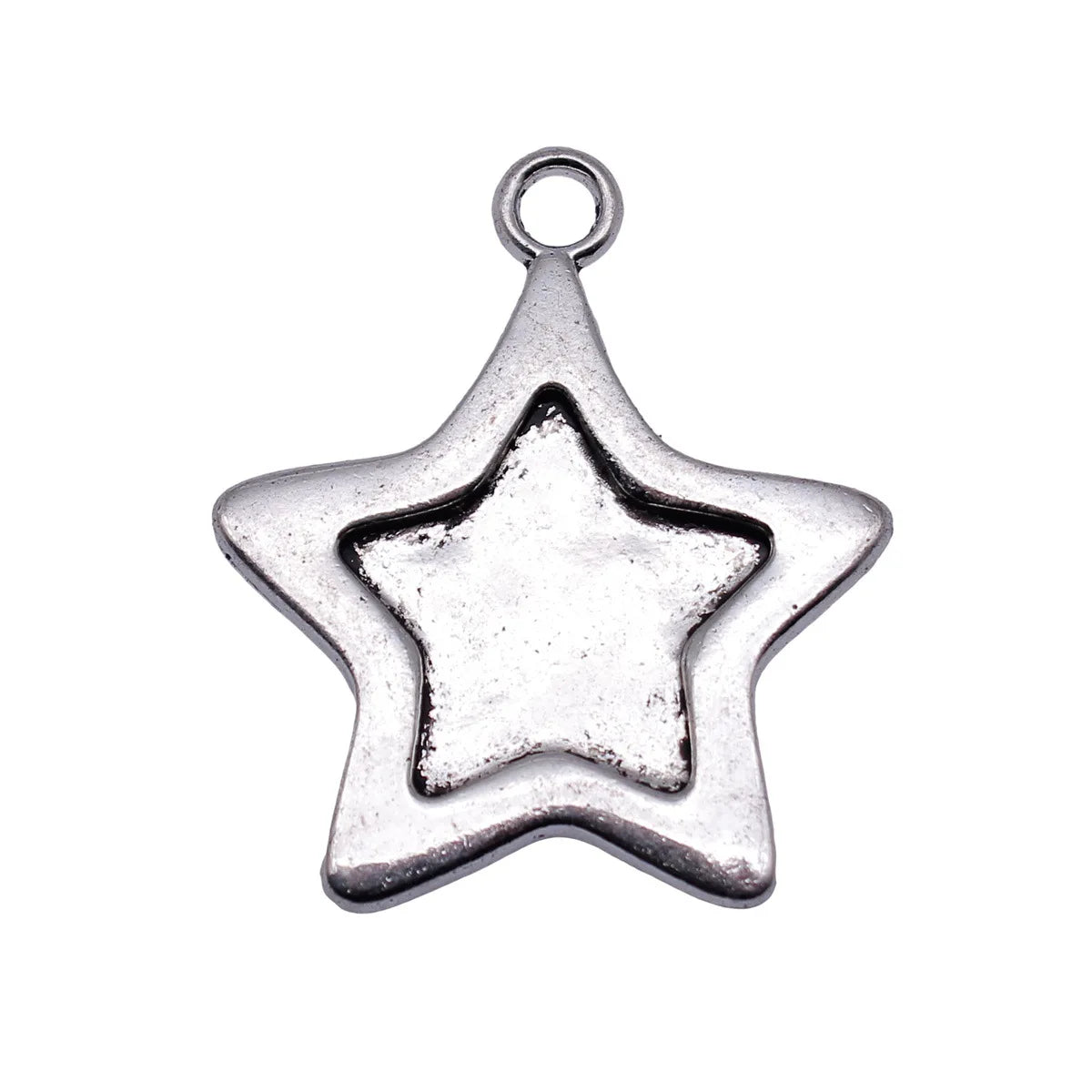 42x36mm 10.8g Antique Silver Zinc Alloy Thick Five Point Star Charm Pendant for DIY Necklace Making