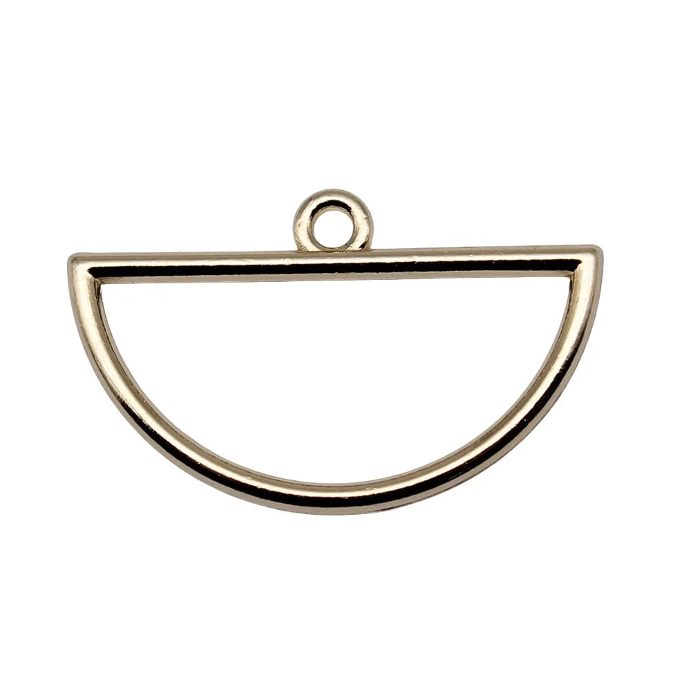 30x19mm 1.3g KC Gold Zinc Alloy Geometric Charm Pendant for DIY Necklace Earring Jewelry Making