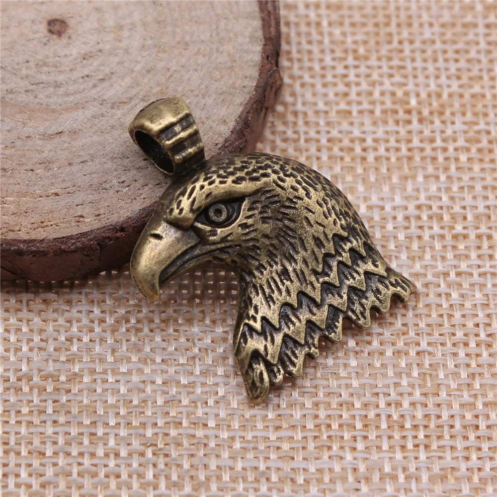 33x29mm 5g Multicolor Zinc Alloy Eagle Head Bird Head Charm Pendant for DIY Necklace Jewelry Making