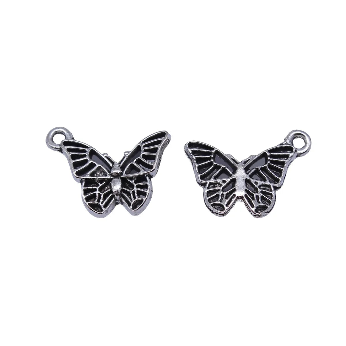 17x13mm 0.8g Antique Silver Zinc Alloy Butterfly Charm Pendant for DIY Necklace Bracelet Jewelry Making