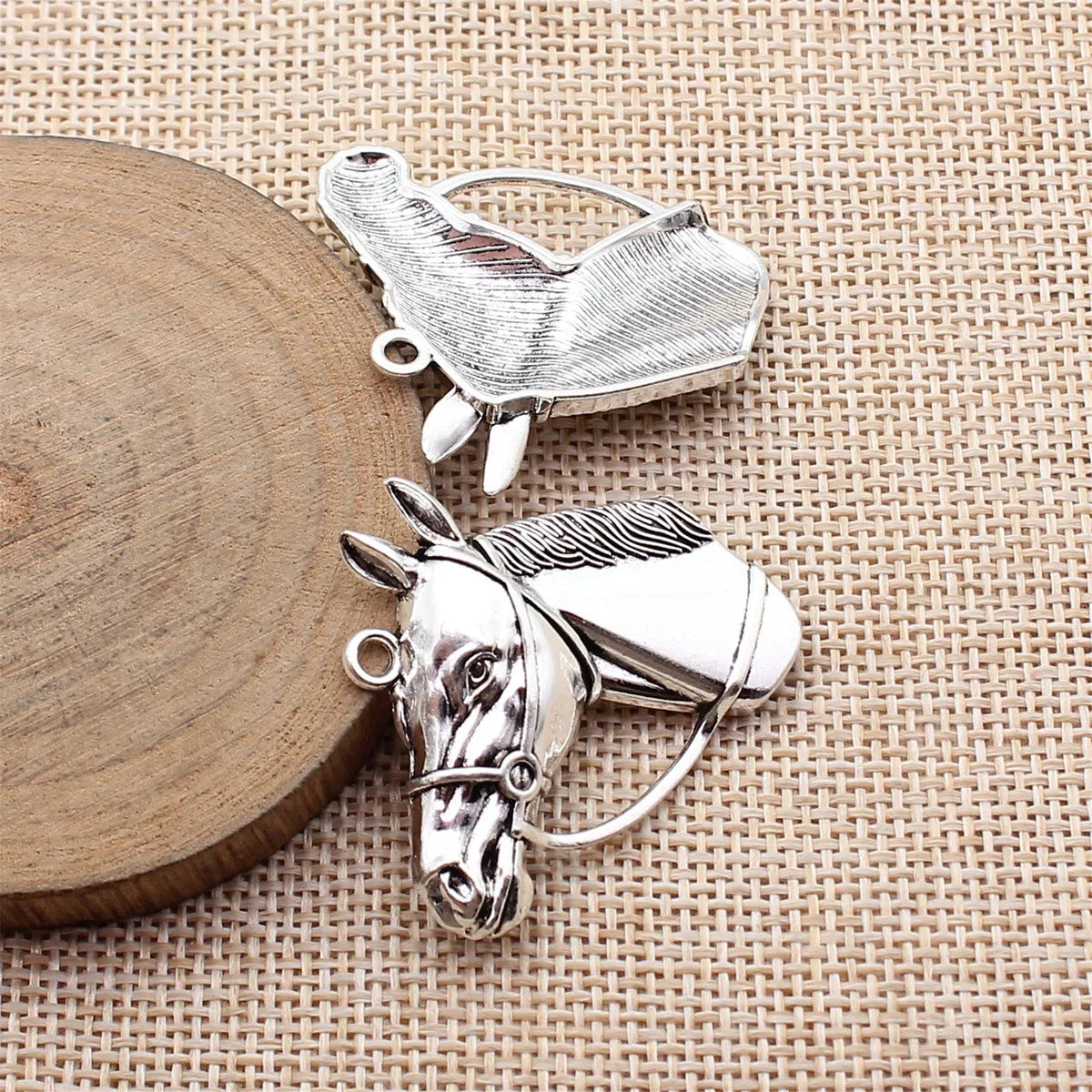 35x34mm 6.3g Multicolor Zinc Alloy Horse Head Charm Pendant for DIY Necklace Bracelet Making
