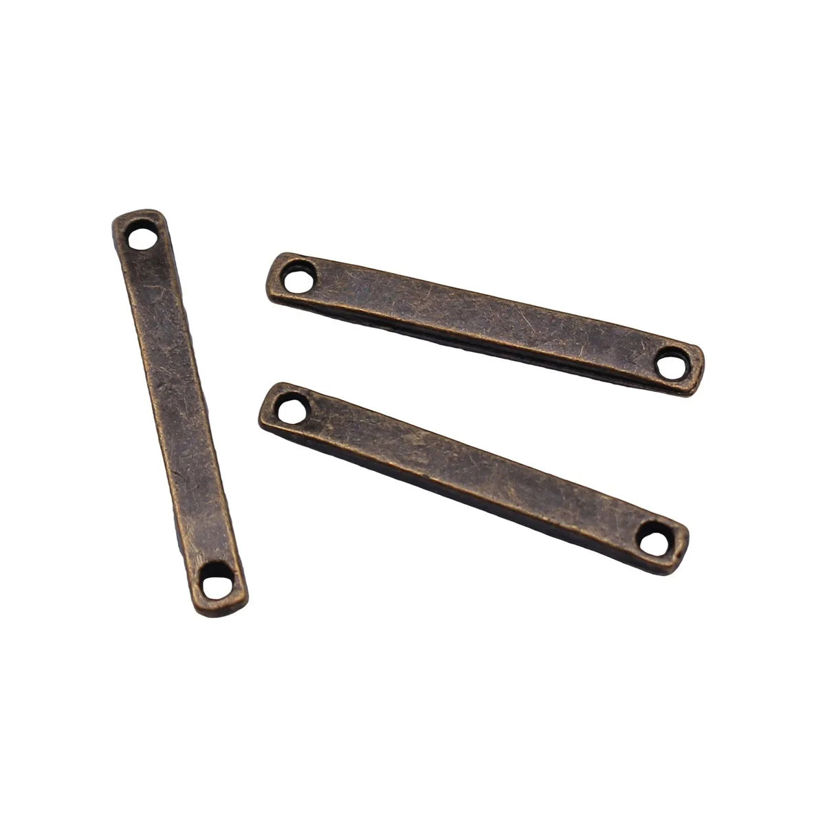26x3.3x2mm 0.91g Antique Bronze Zinc Alloy Long Bar Connector Charm for DIY Bracelet Necklace Making