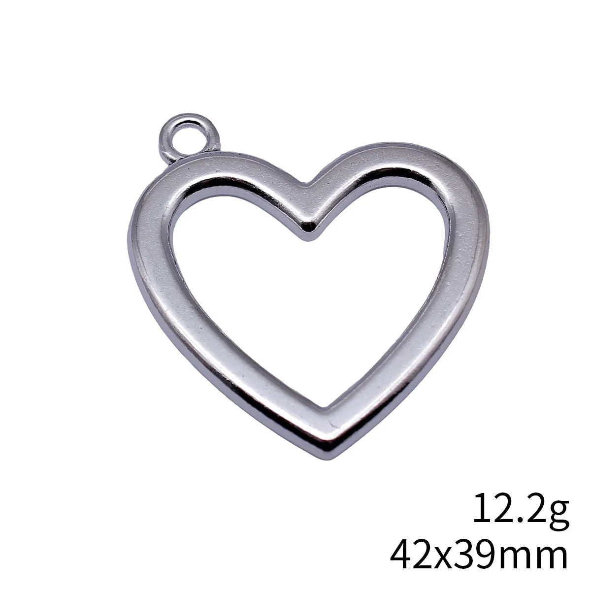 42x39mm 12.2g Antique Silver Zinc Alloy Hollow Heart large charm pendant for DIY necklace jewelry making