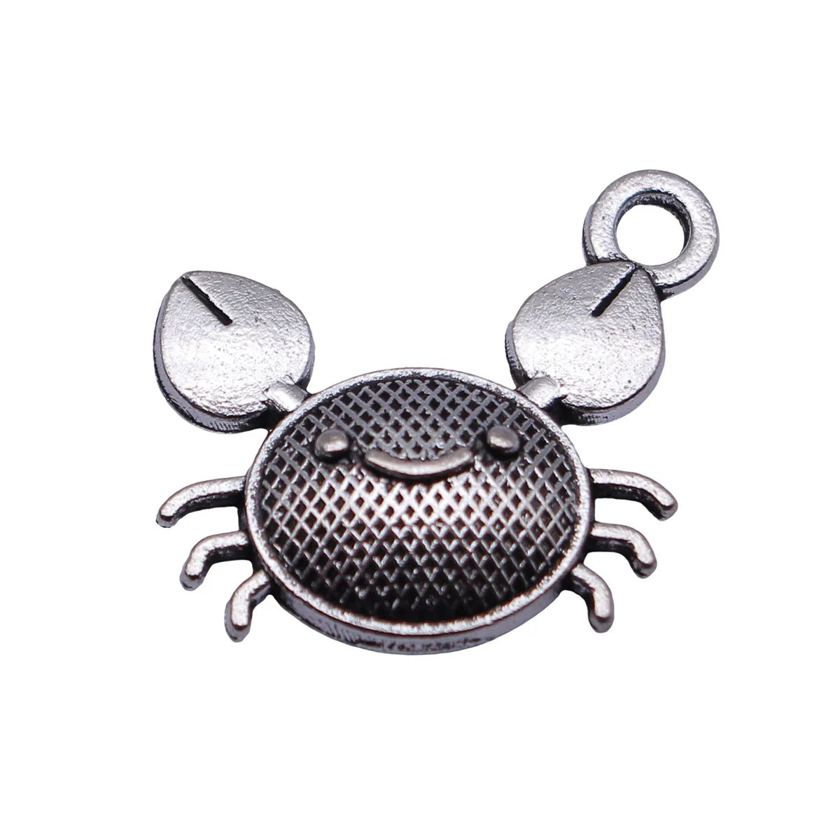 19x16mm 1.4g Antique Silver Zinc Alloy Crab charm pendant for DIY vintage bracelet necklace making