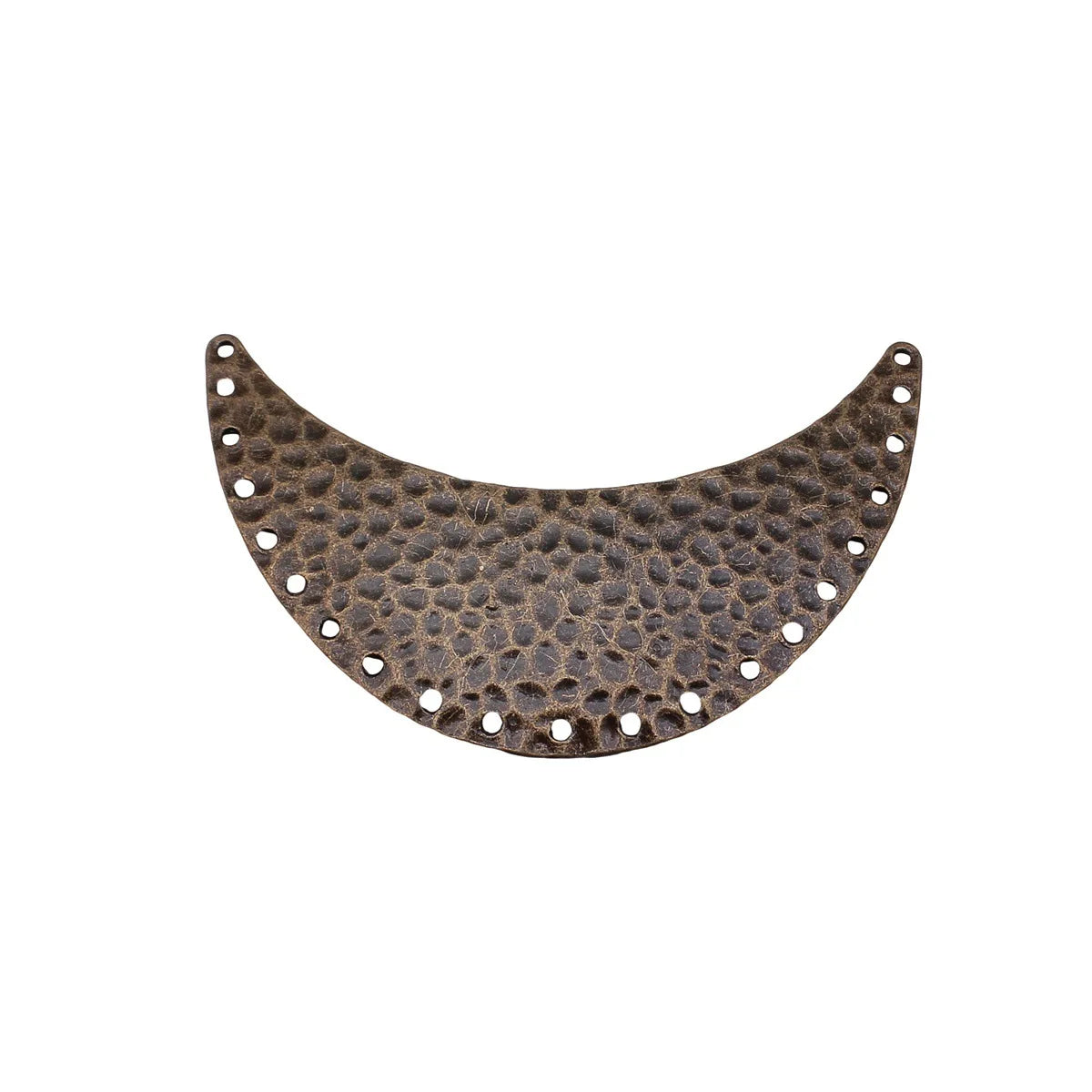 93x34mm 14.5g Antique Bronze Zinc Alloy Hammered Crescent Necklace Connector Charm for DIY Jewelry