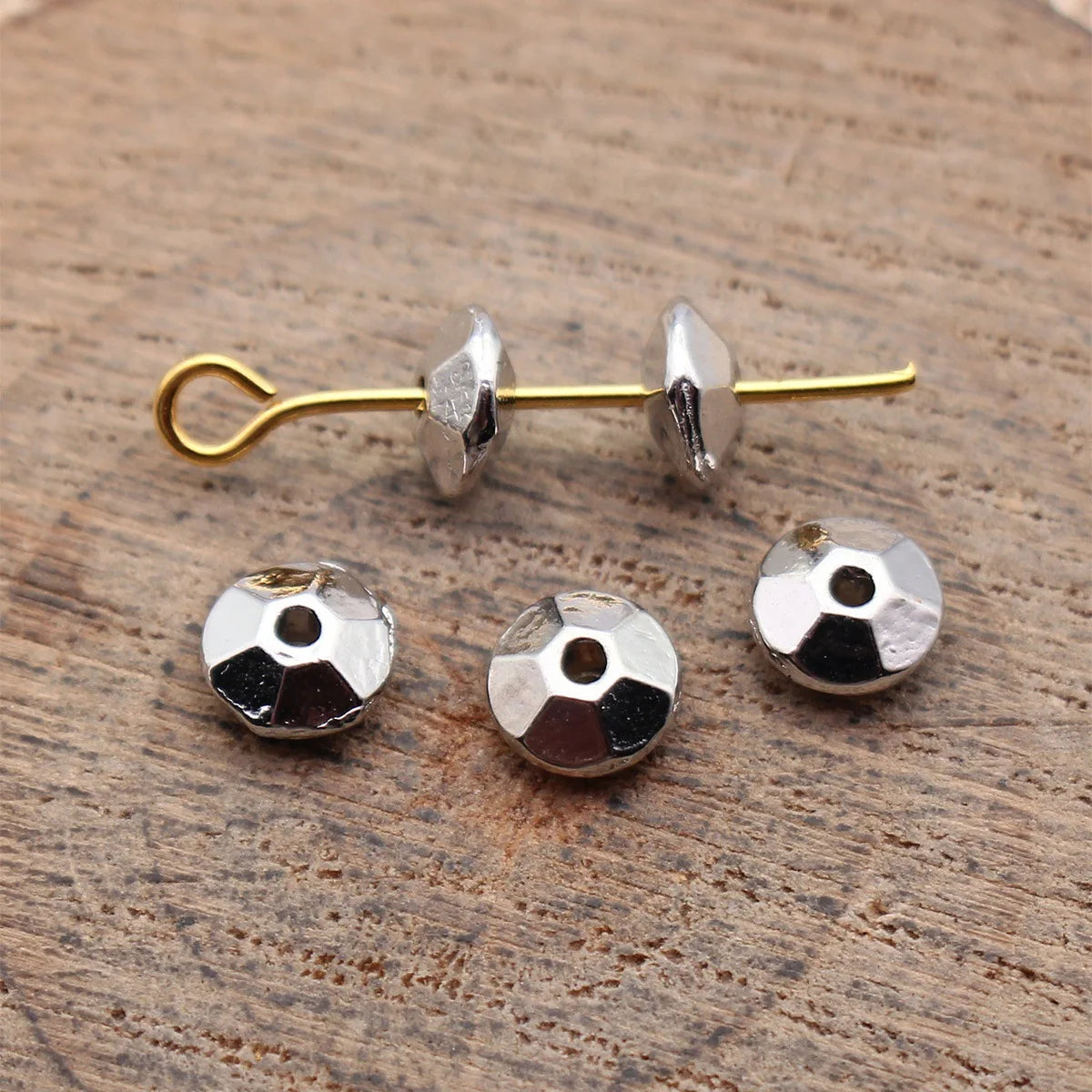5.7x5.7x2.8mm 0.25g Multicolor Zinc Alloy Faceted Spacer Beads for DIY Bracelet Necklace Jewelry Making