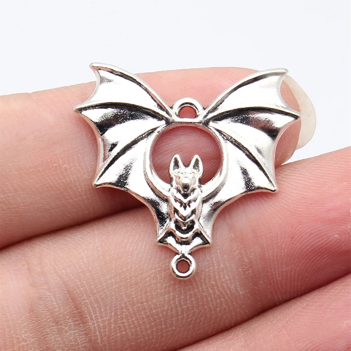 30x29mm 4.2g Antique Silver Zinc Alloy Bat Connector Charm for DIY Necklace Bracelet Jewelry Making