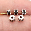 5x5x3.4mm 0.31g Antique Silver Zinc Alloy Flower Spacer Beads for DIY Bracelet Necklace Making