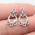22x12mm 0.7g Multicolor Zinc Alloy Earring Connector Charm Findings for DIY Earrings Jewelry Making