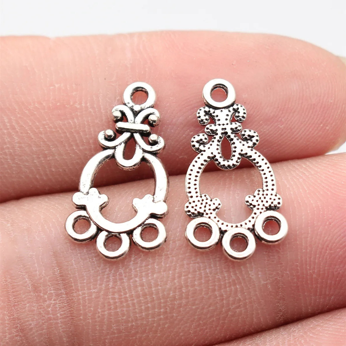 22x12mm 0.7g Multicolor Zinc Alloy Earring Connector Charm Findings for DIY Earrings Jewelry Making