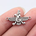 28x17mm 2.2g Multicolor Zinc Alloy Faravahar Connector Charm for Bracelet Necklace Jewelry Making