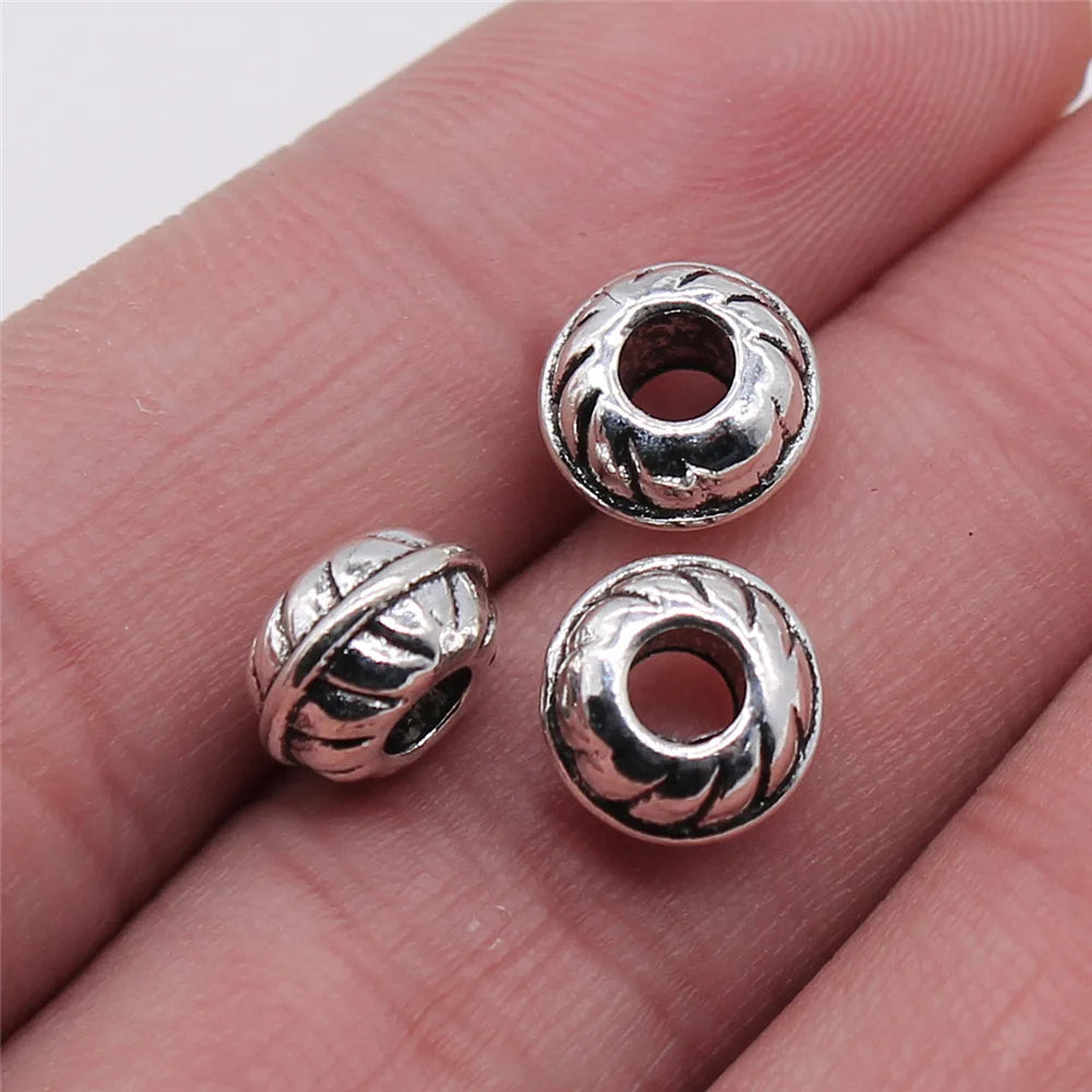 9.1x9.1x5.6mm 1.2g Multicolor Zinc Alloy Large Hole Spacer Beads for DIY Bracelet Necklace Jewelry Making