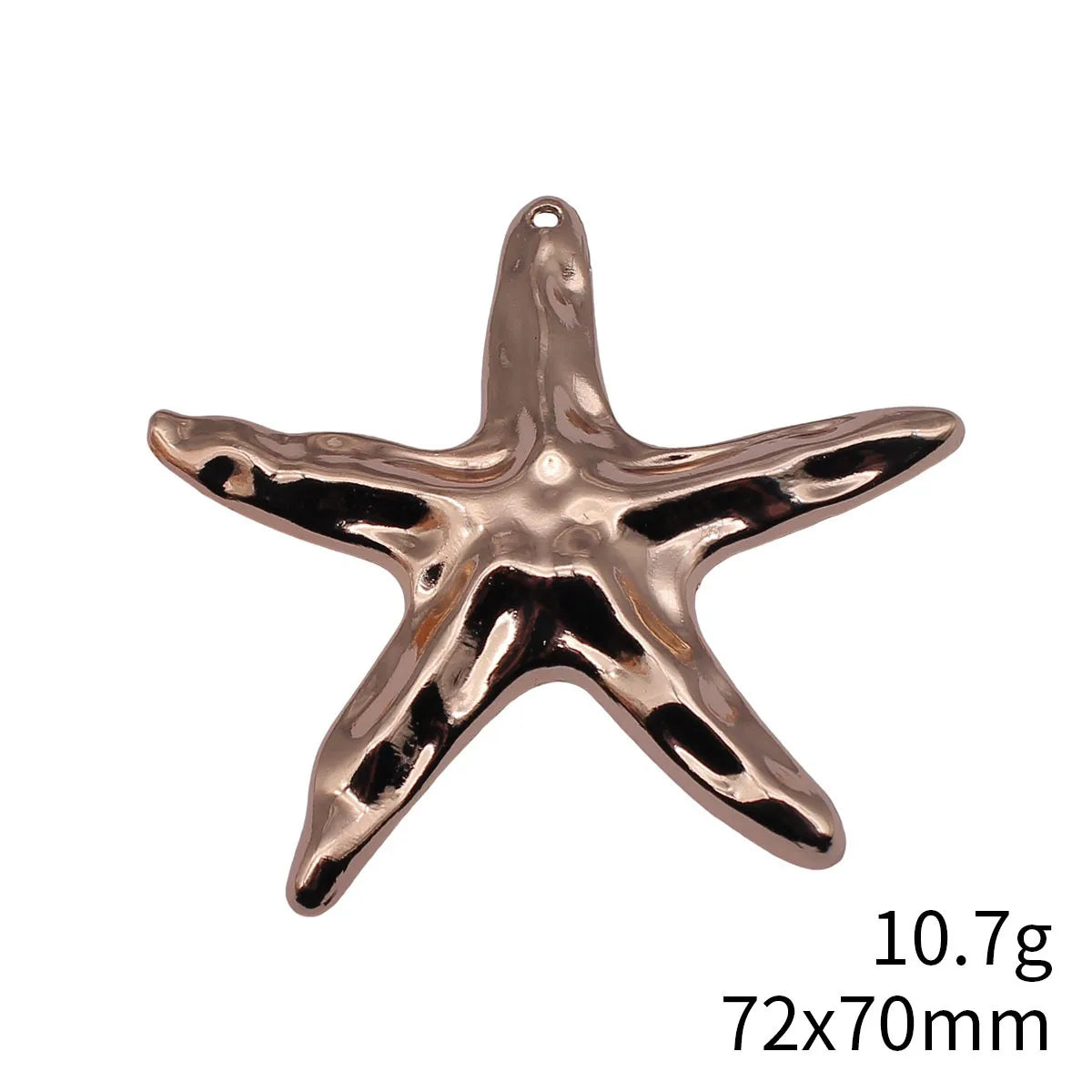 72x70mm 10.7g KC Gold Zinc Alloy Textured Starfish Charm Pendant for Beach Necklace Making