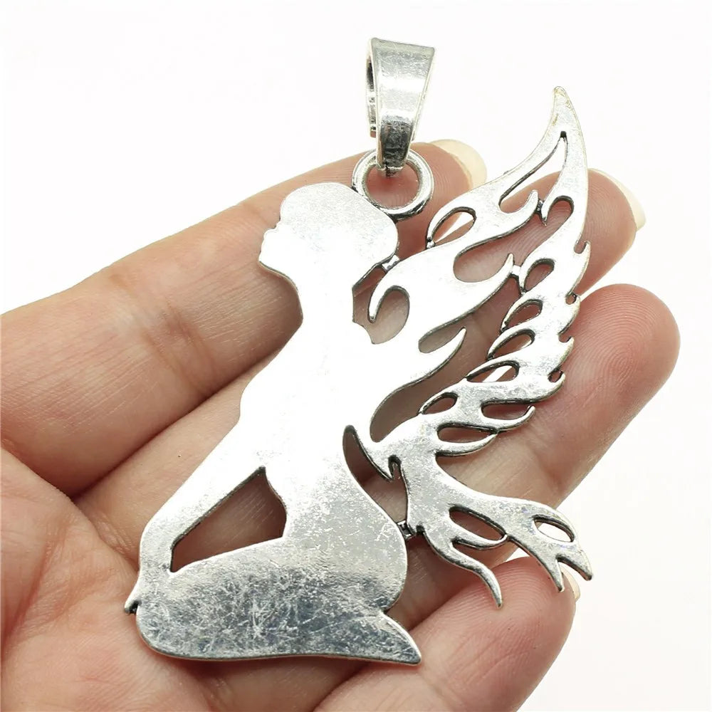 65x46mm 12.8g Antique Silver Zinc Alloy Dancer Charm Pendant for DIY Necklace Bracelet Jewelry Making