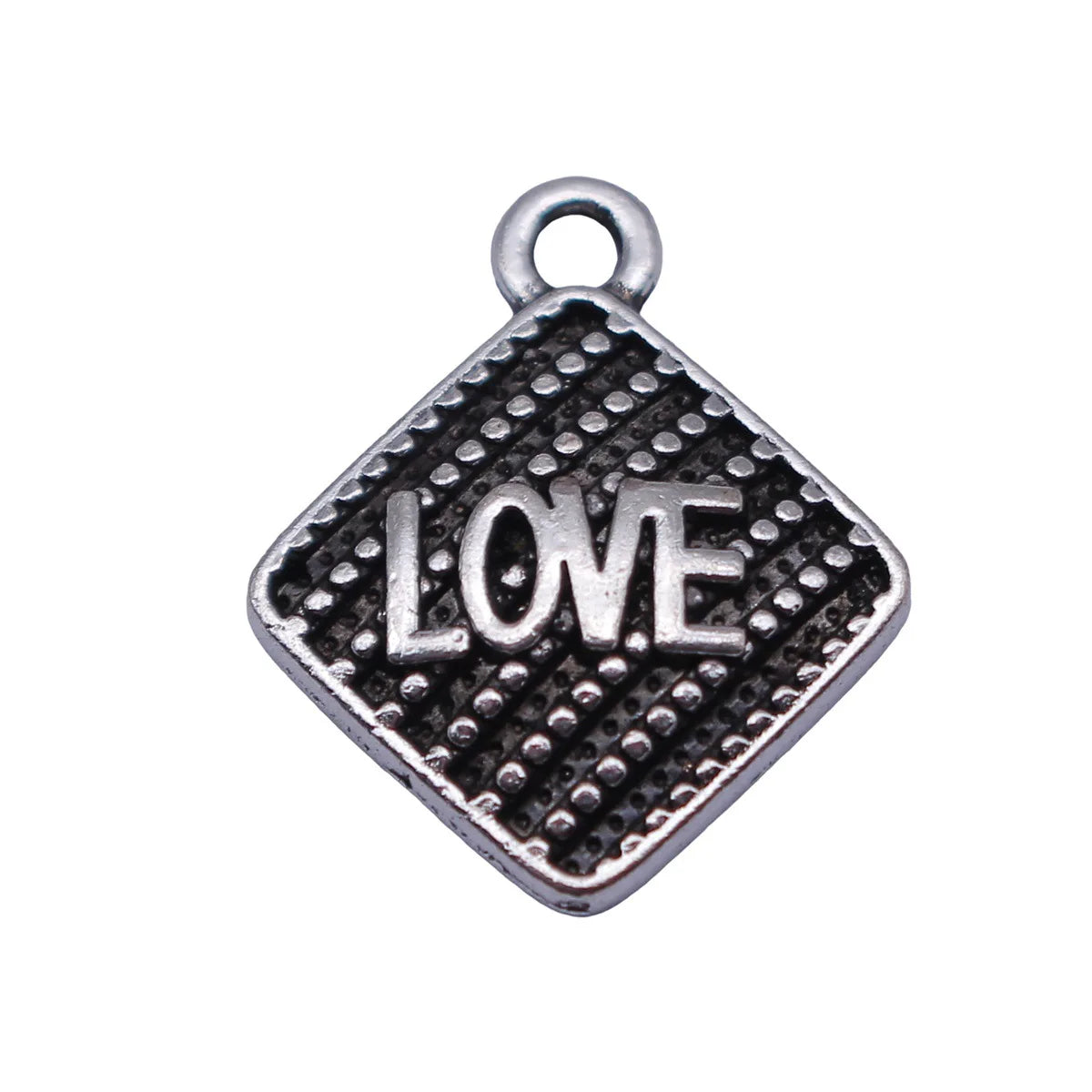 19x16mm 1.4g Antique Silver Zinc Alloy LOVE Charm Pendant for DIY Necklace Bracelet Making