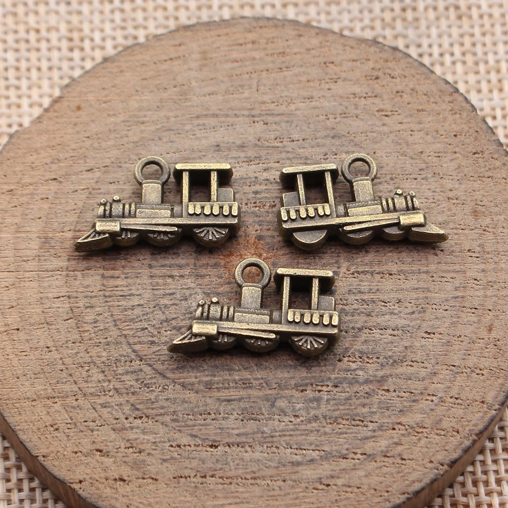 19x12x4mm 2g Multicolor Zinc Alloy Locomotive Train Charm Pendant for DIY ZAKKA Jewelry Accessories