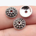 11x11x3.4mm 0.7g Multicolor Zinc Alloy Raised Dot Bead Cap Flower Findings for DIY Beaded Jewelry