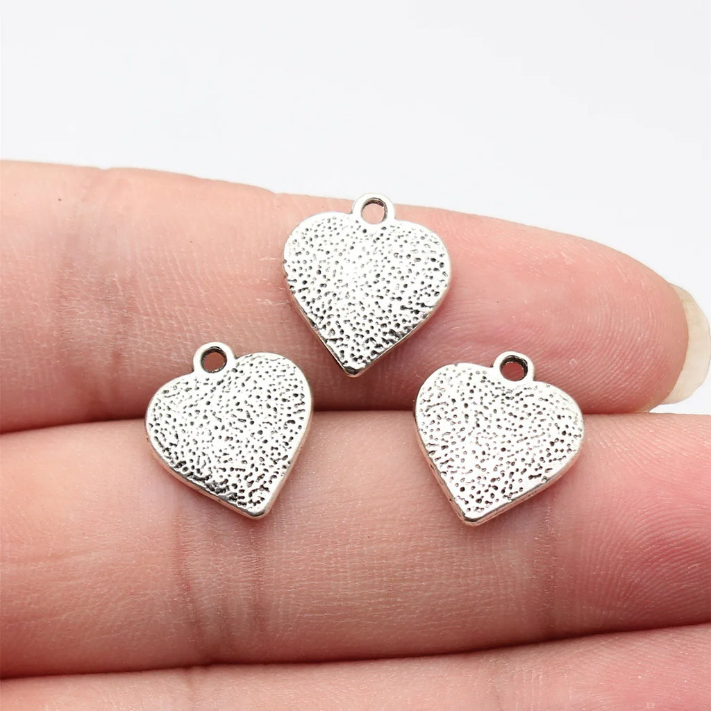 16x14mm 1.9g Multicolor zinc alloy dotted Heart charm pendant for necklace bracelet jewelry making