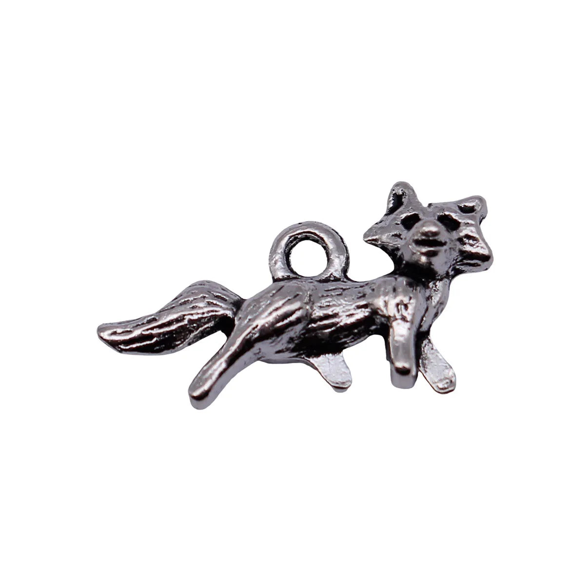 22x13mm 1.6g Antique Silver Zinc Alloy 3D Fox Charm Pendant for DIY Necklace Bracelet Jewelry Making