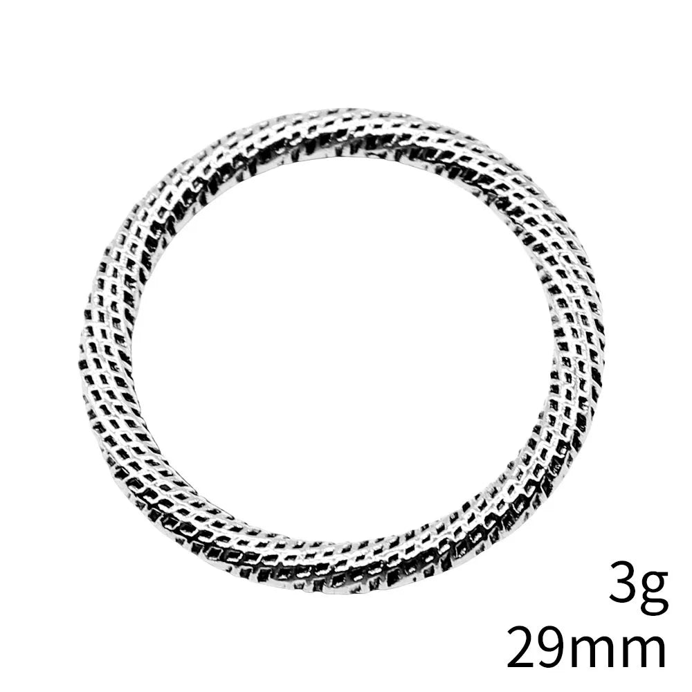 29x29mm 3g Multicolor Zinc Alloy Circle Ring Charm Pendant for Necklace Bracelet Jewelry Making
