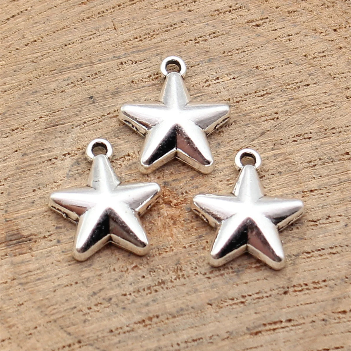 14x12mm 0.52g Antique Silver Zinc Alloy Star Charm Pendant for DIY Necklace Bracelet Jewelry Making
