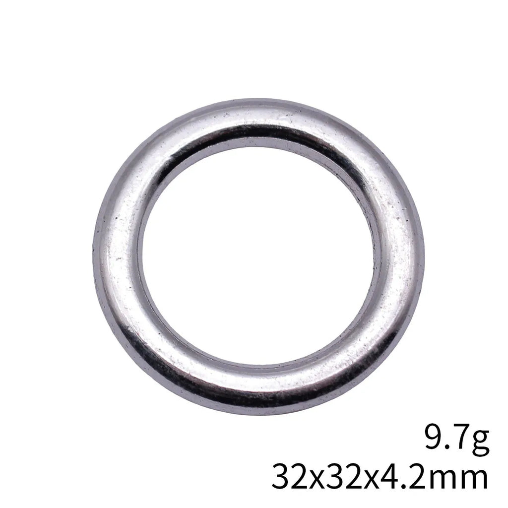 32x32x4.2mm 9.7g Antique Silver Zinc Alloy Round Ring Connector Charm Jewelry Findings for DIY Bracelet Making