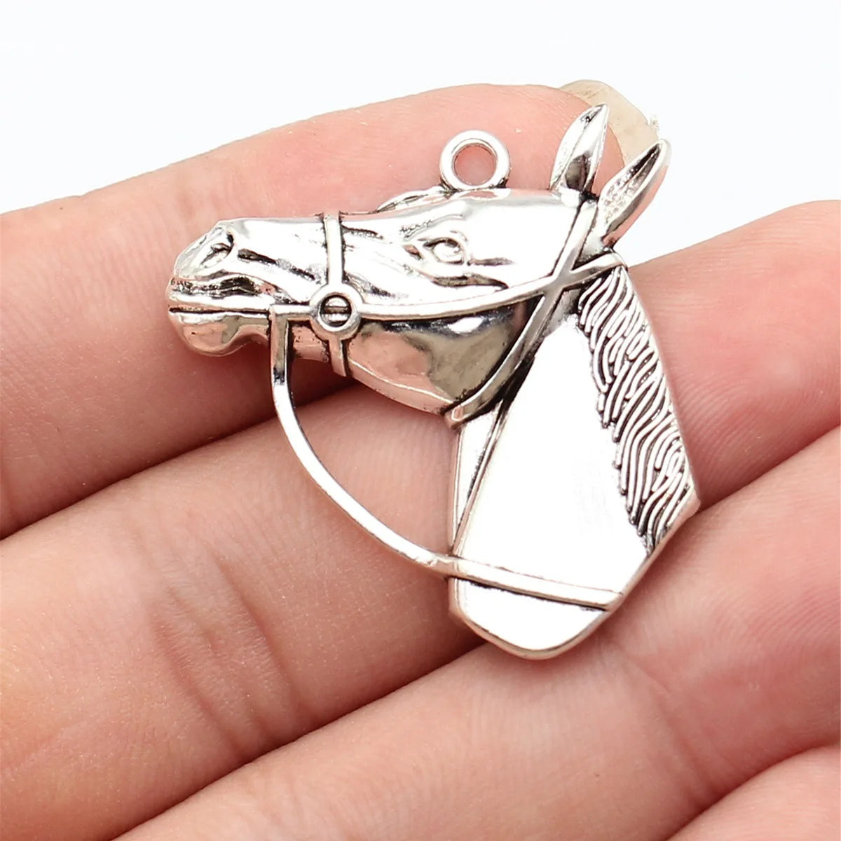 35x34mm 6.3g Multicolor Zinc Alloy Horse Head Charm Pendant for DIY Necklace Bracelet Making