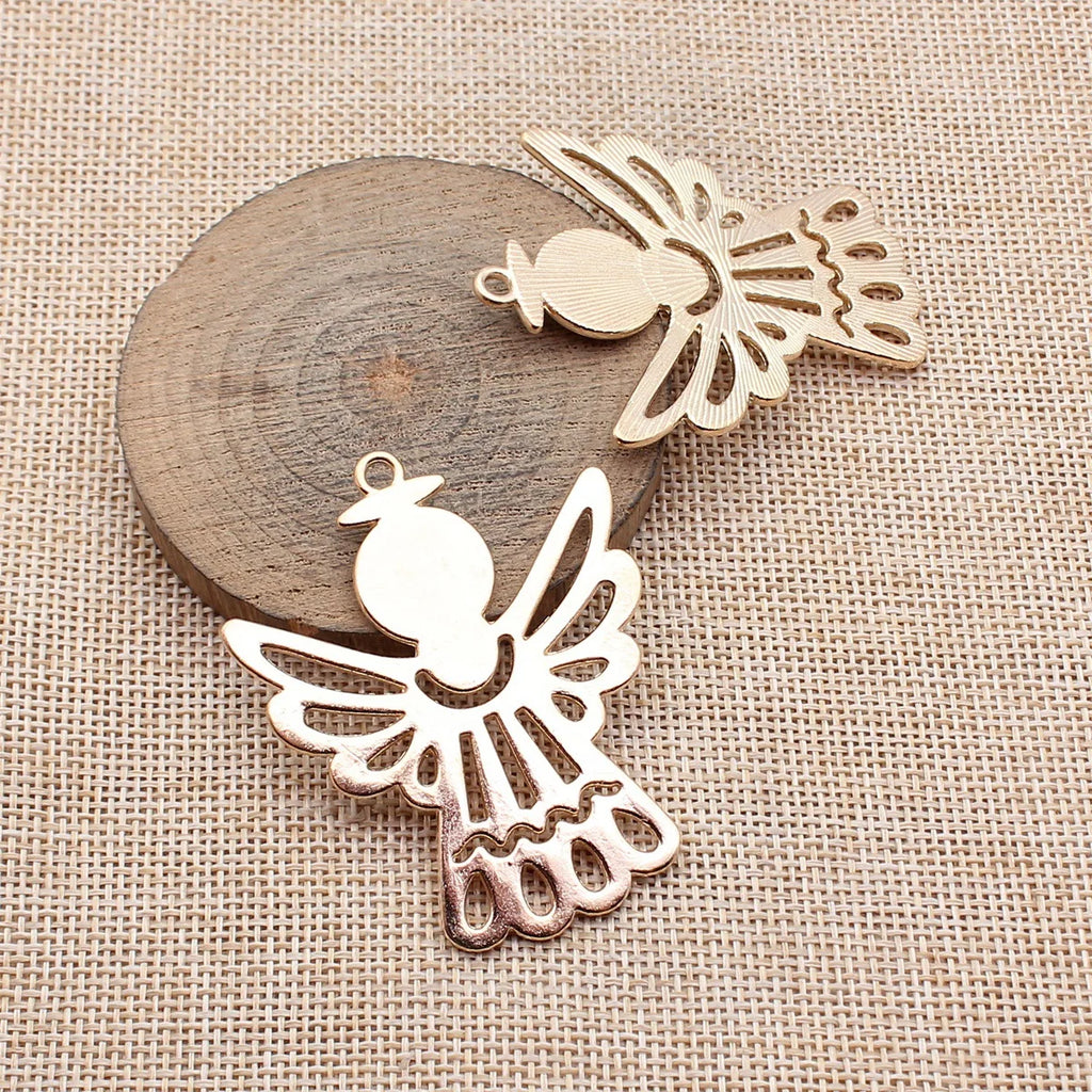 57x46mm 12.4g Multicolor Zinc Alloy Angel Charm Pendant for DIY Necklace Bracelet Jewelry Making