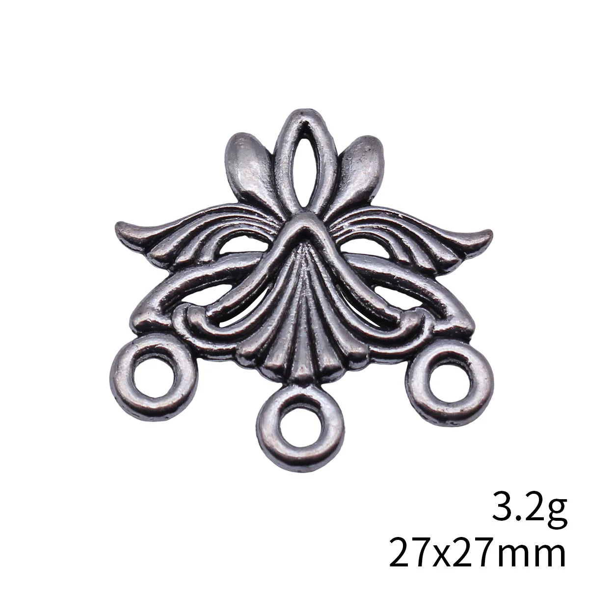 27x27mm 3.2g Multicolor Zinc Alloy Round Earring Connector Charm Findings for DIY Earrings Jewelry Making