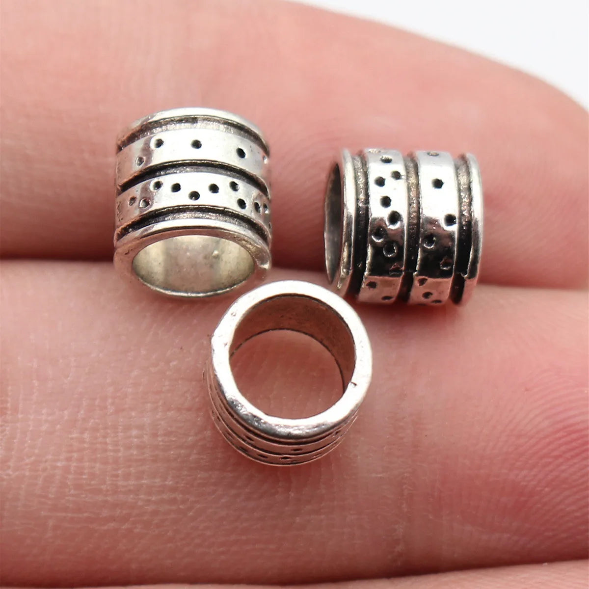 9x8.8x8.3mm 1.1g Antique Silver Zinc Alloy Irregular Pitted Texture Spacer Beads for Bracelet Jewelry Making