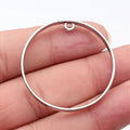 40x40x4mm 4.3g Silver Tone Zinc Alloy Round Ring Charm Pendant for DIY Necklace Bracelet Making