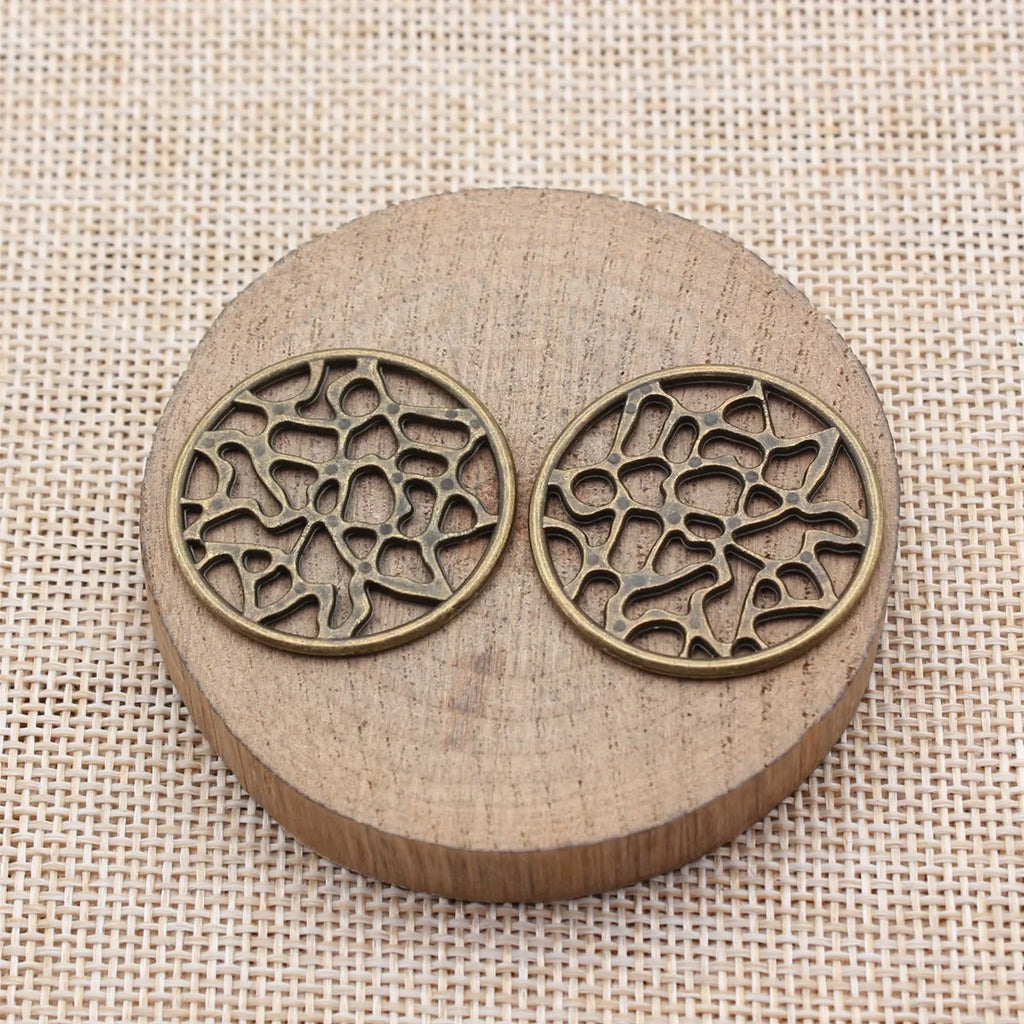 30x30mm 3.3g Multicolor Zinc Alloy Round Disc Charm Pendant for DIY Necklace Bracelet Jewelry