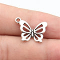 20x15mm 0.94g Antique Silver Zinc Alloy Butterfly Charm Pendant for DIY Necklace Bracelet Jewelry