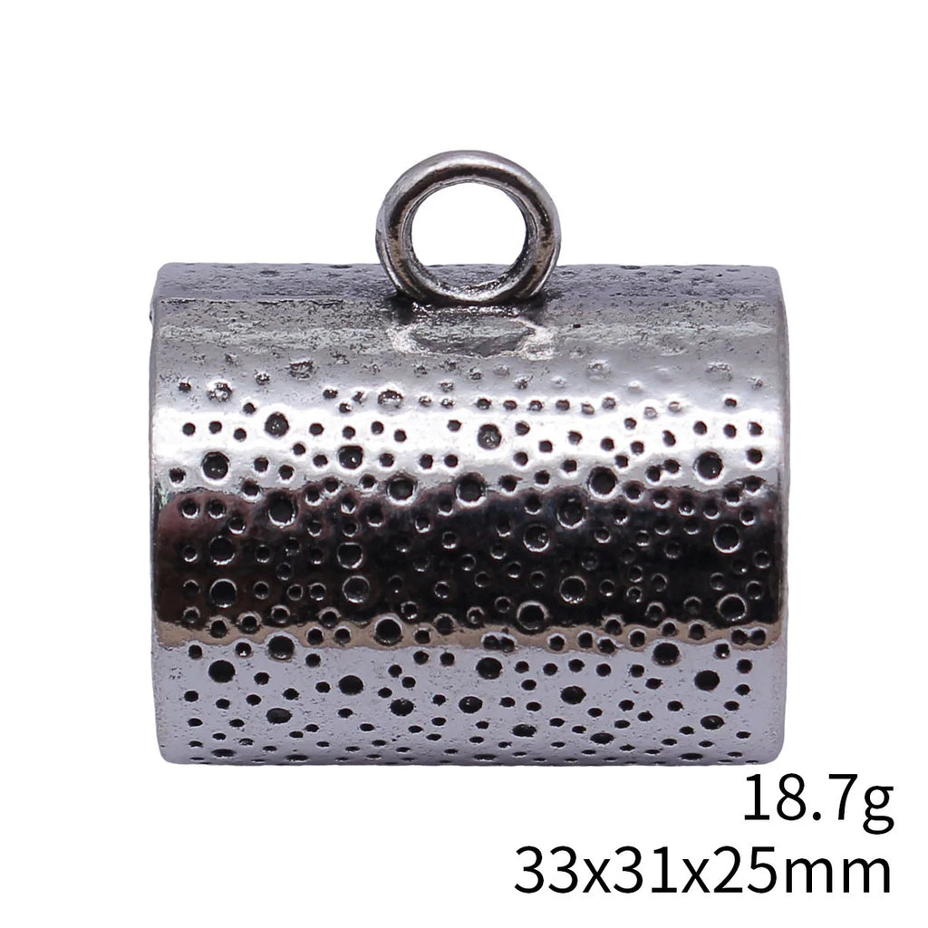 33x31x25mm 18.7g Antique Silver Zinc Alloy Dimpled Scarf Buckle Jewelry Finding for DIY Scarf Accessory