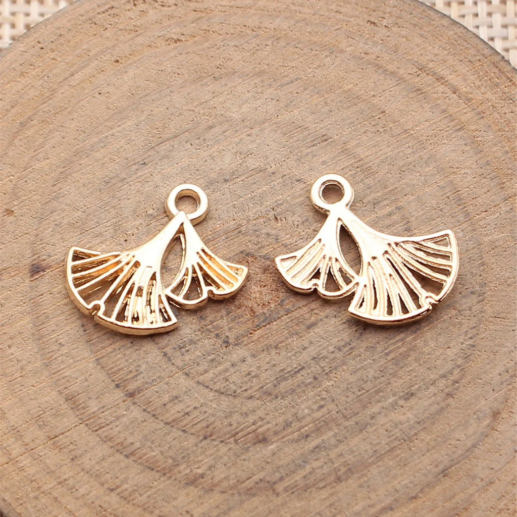16x16mm 0.65g Multicolor Zinc Alloy Ginkgo Leaf Charm Pendant for DIY Earring Bracelet Making