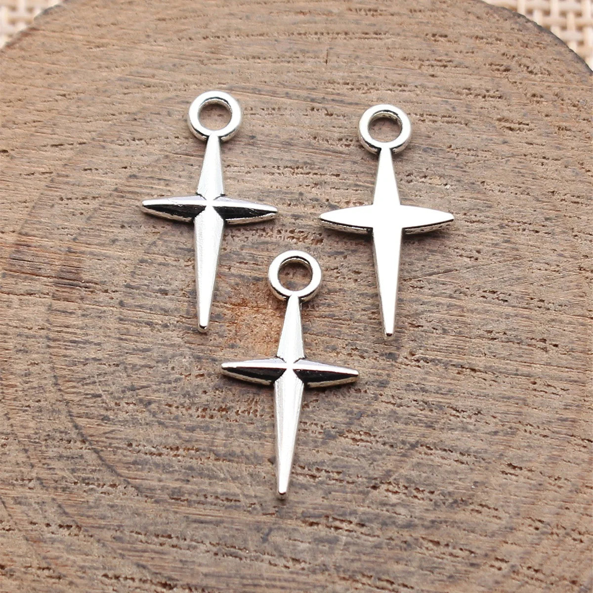 20x10mm 0.45g Multicolor Zinc Alloy Cross Star Charm Pendant for DIY Necklace Bracelet Jewelry