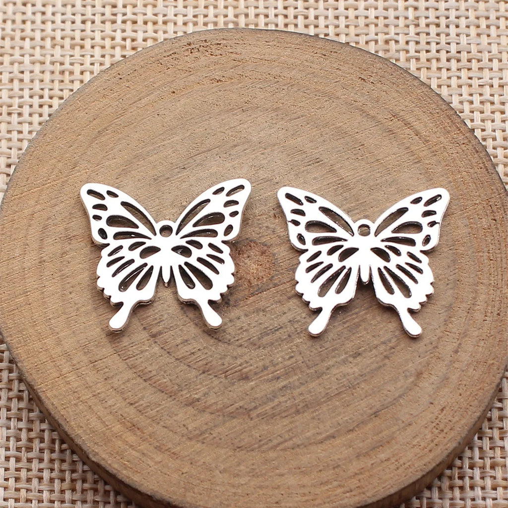 21x19mm 1.1g Antique Silver Zinc Alloy Butterfly Charm Pendant for DIY Necklace Bracelet Jewelry Making