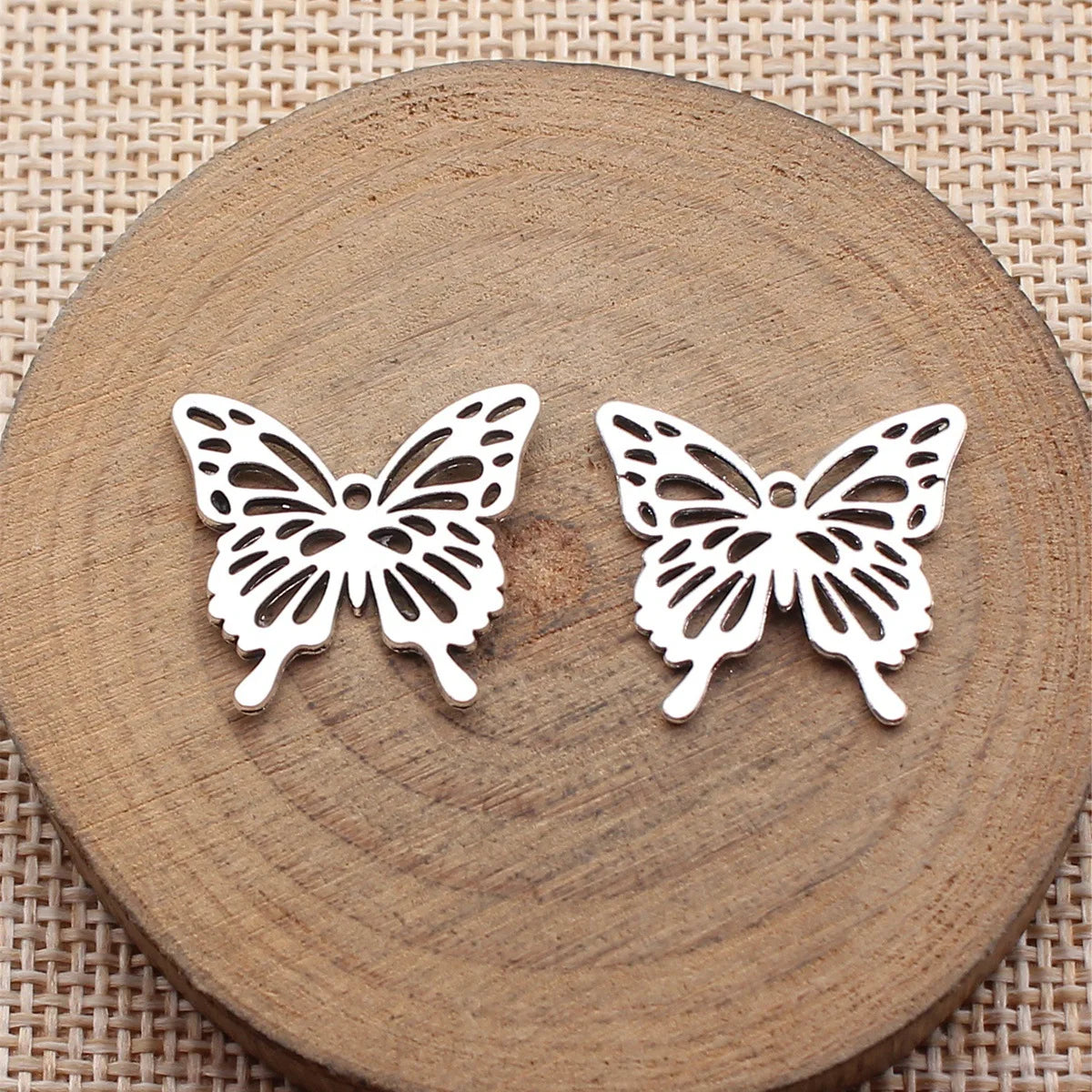 21x19mm 1.1g Antique Silver Zinc Alloy Butterfly Charm Pendant for DIY Necklace Bracelet Jewelry Making